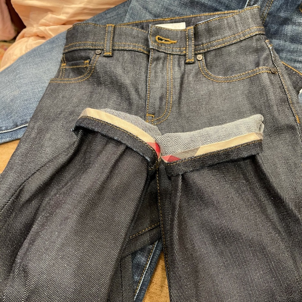 Children Burberry black Denim 4Y NEW WITHOUT TAG